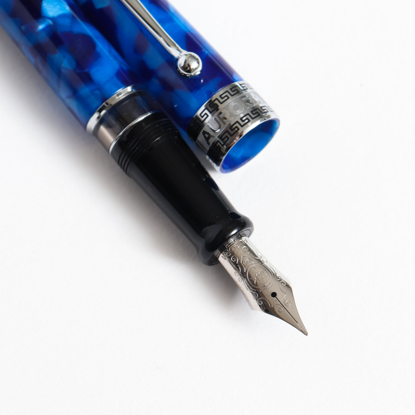 Optima Auroloide Blue & Chrome Fountain Pen