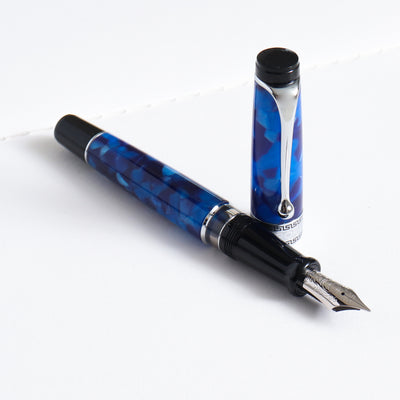 Optima Auroloide Blue & Chrome Fountain Pen