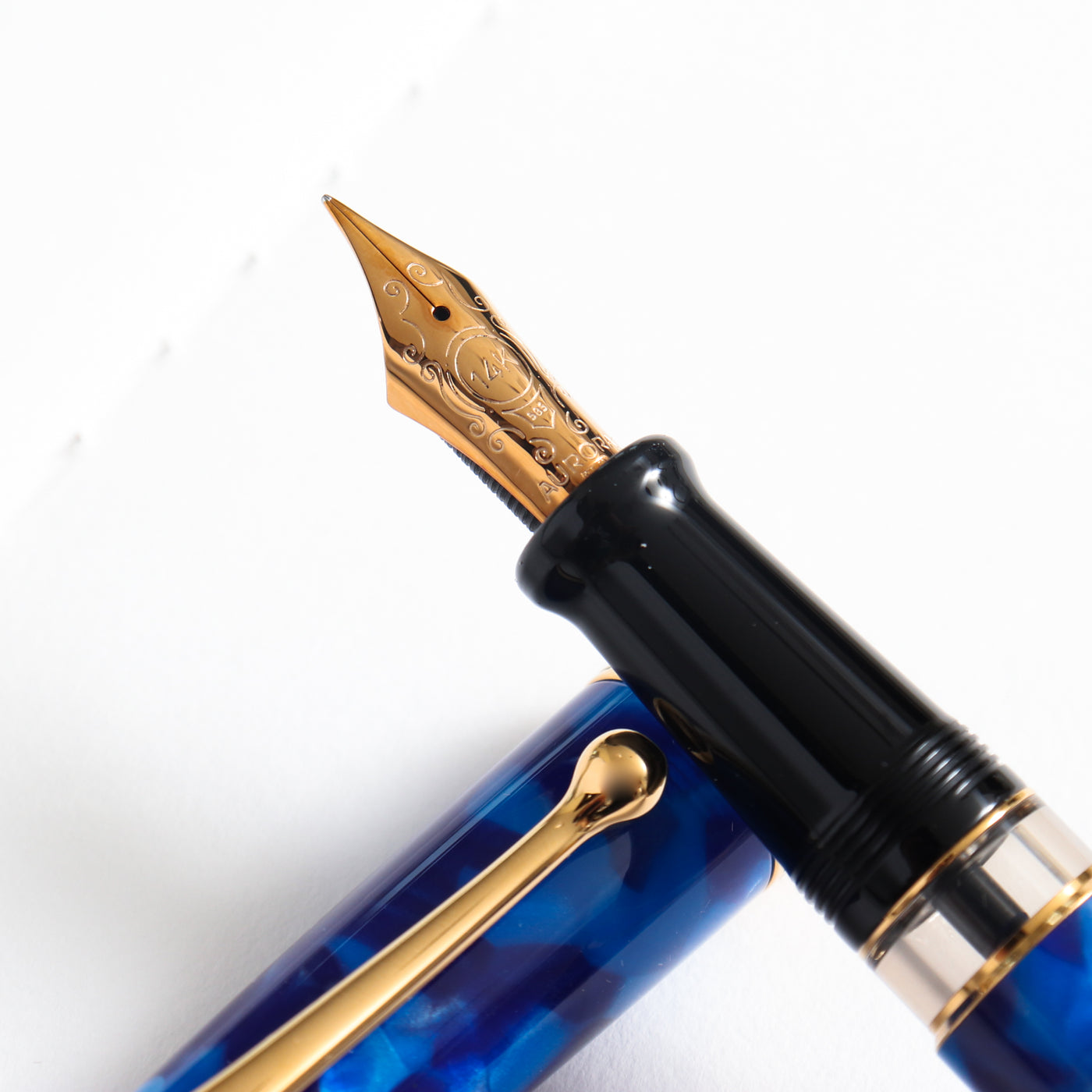 Optima Auroloide Blue & Gold Fountain Pen