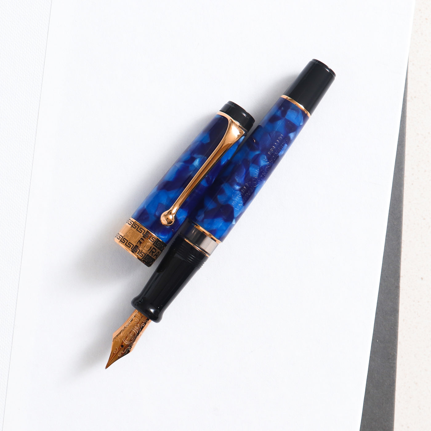 Optima Auroloide Blue & Gold Fountain Pen