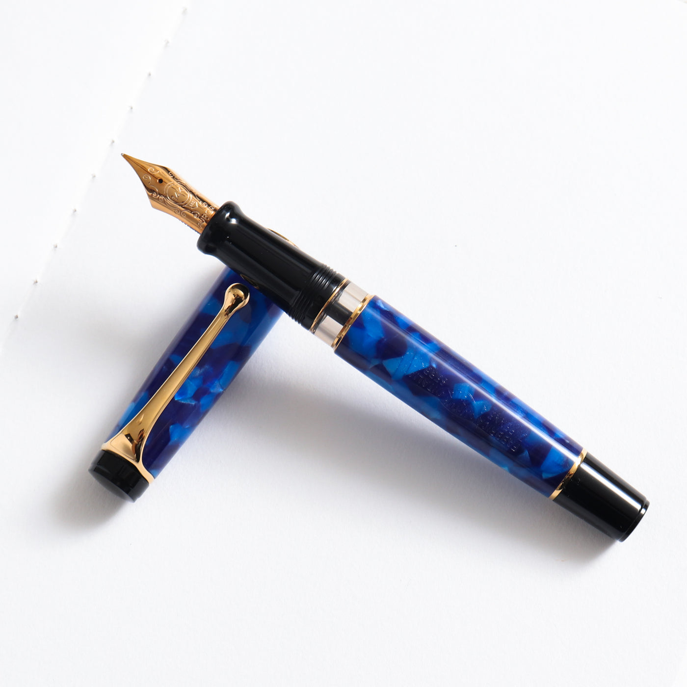 Optima Auroloide Blue & Gold Fountain Pen