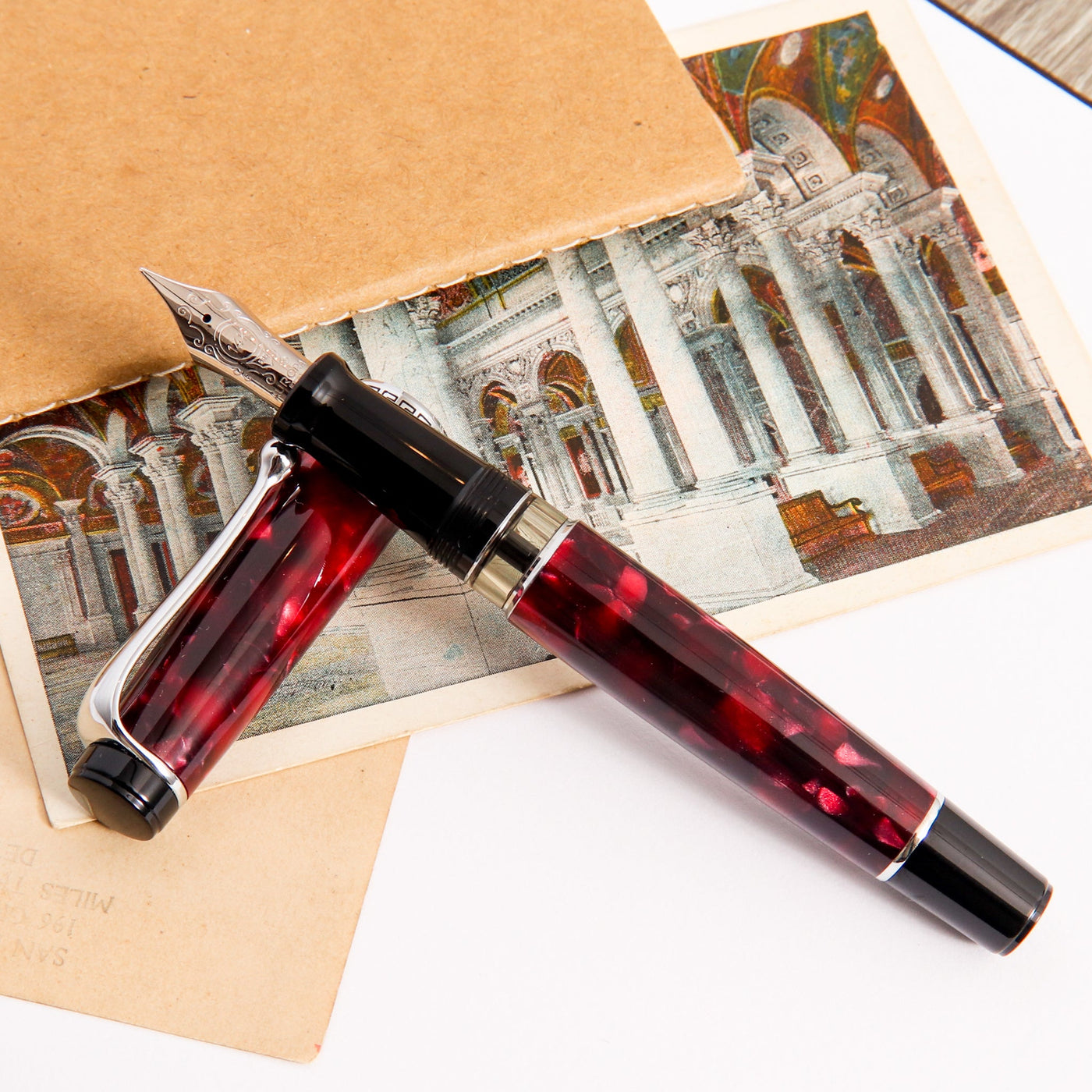 Aurora Optima Auroloide Burgundy Fountain Pen