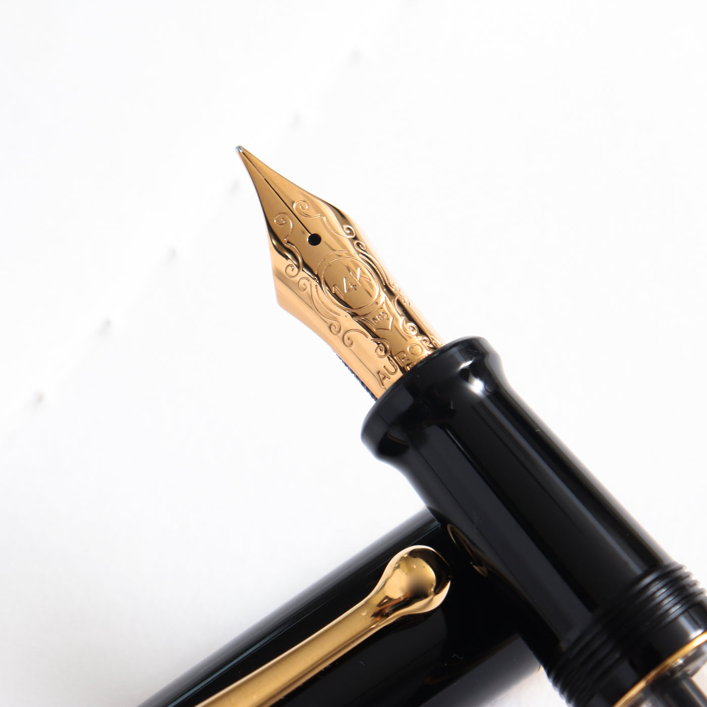 Optima Black Resin & Gold Fountain Pen