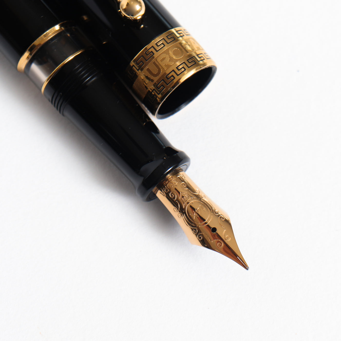 Optima Black Resin & Gold Fountain Pen