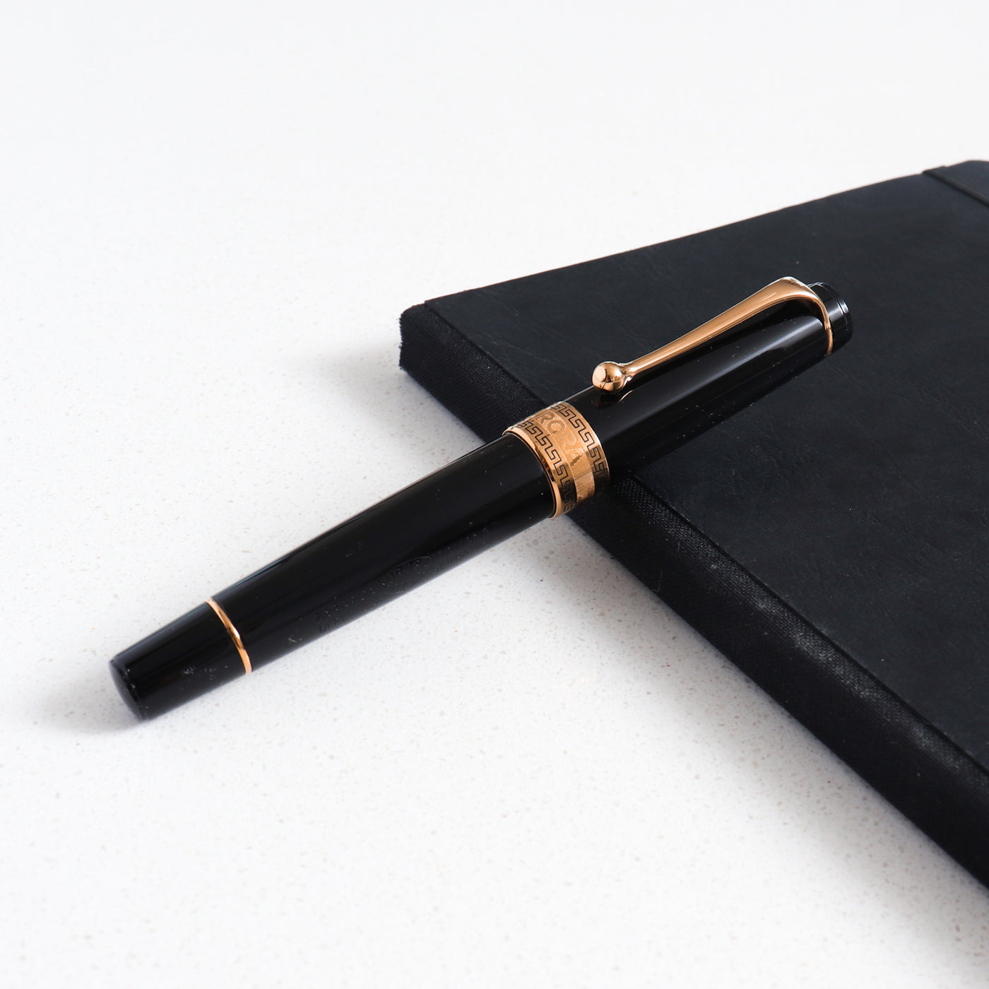 Optima Black Resin & Gold Fountain Pen