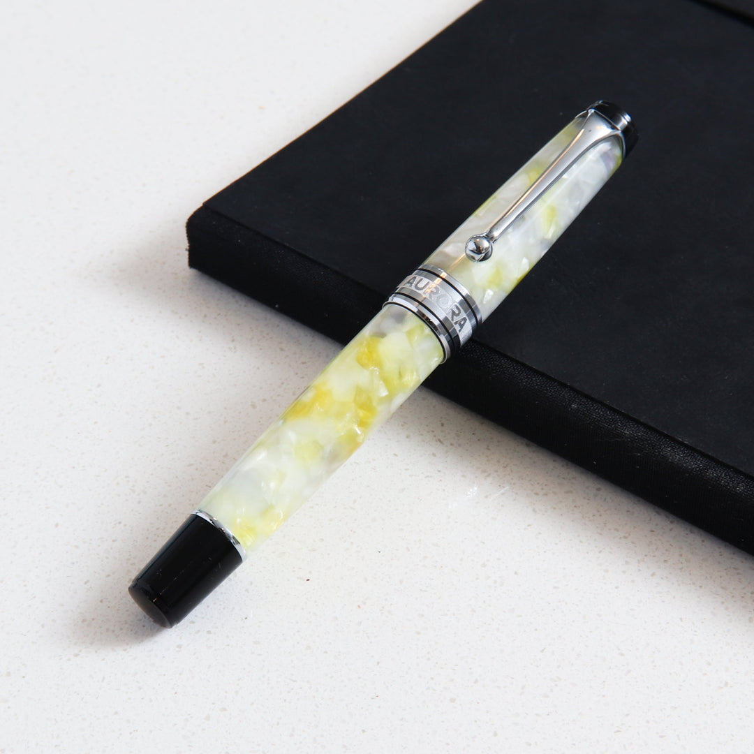 Aurora Optima Caleidoscopio Luce Bianca Fountain Pen – Truphae