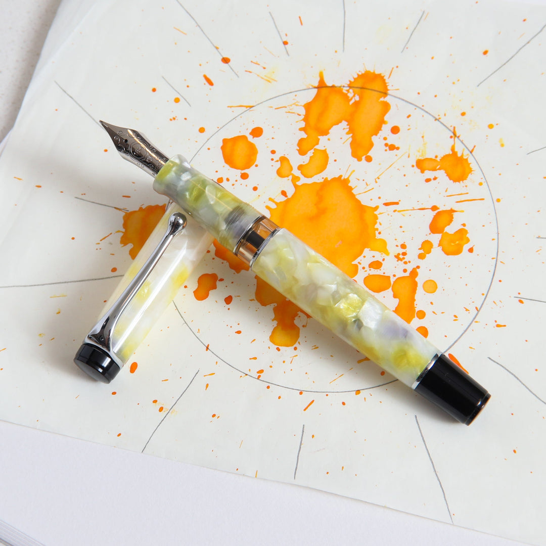 Aurora Optima Caleidoscopio Luce Bianca Fountain Pen – Truphae