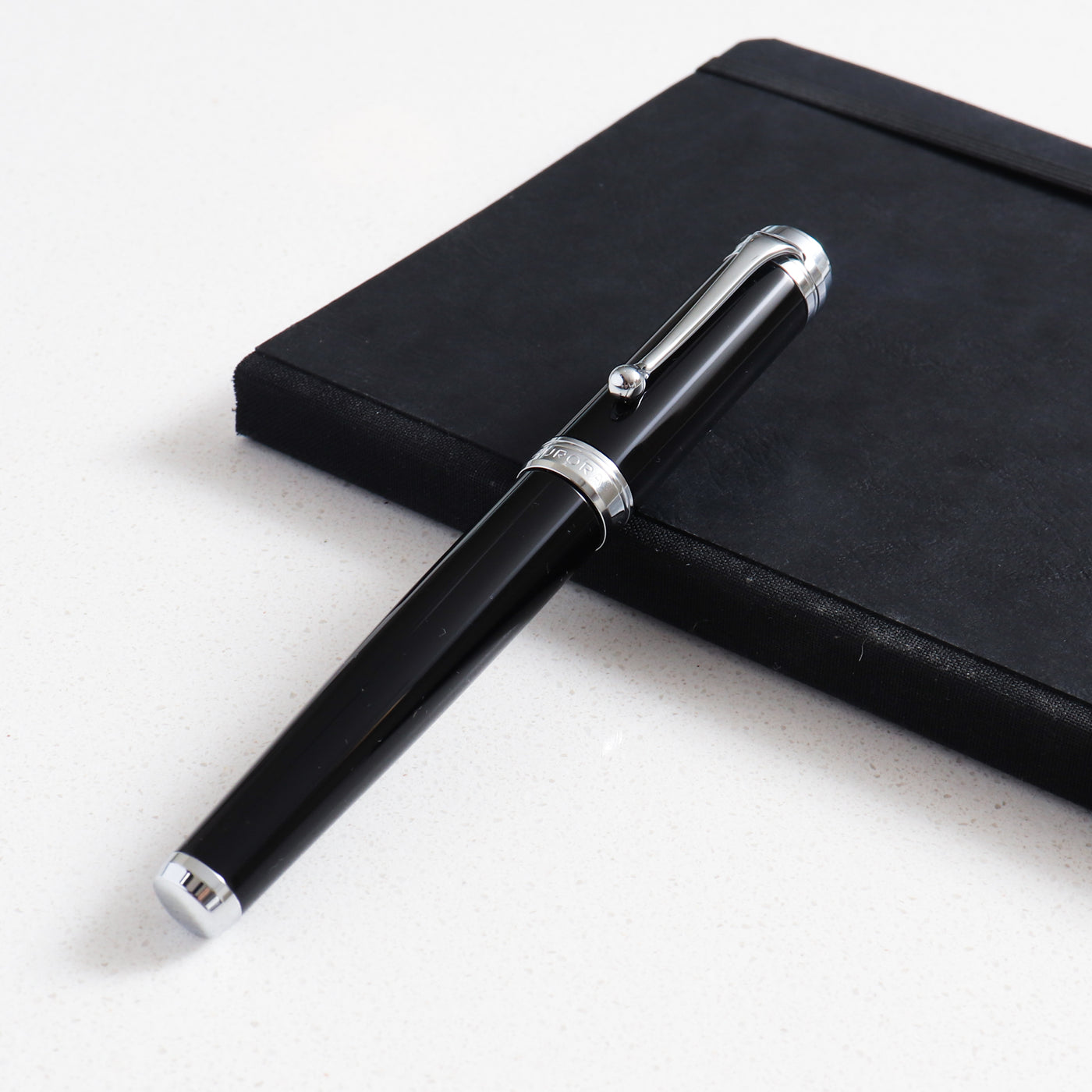 Aurora Talentum Black & Chrome Fountain Pen