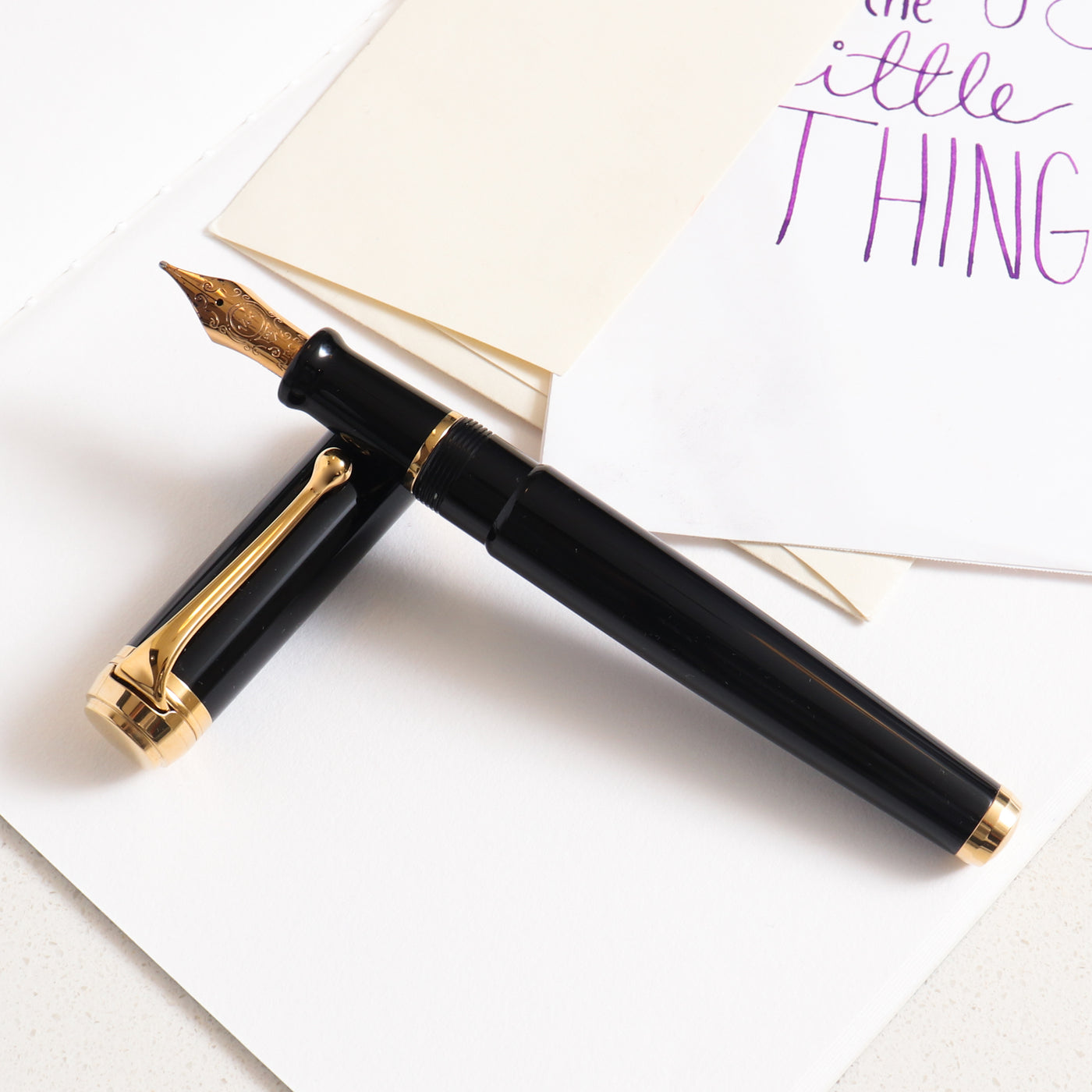 Aurora Talentum Black & Gold Fountain Pen