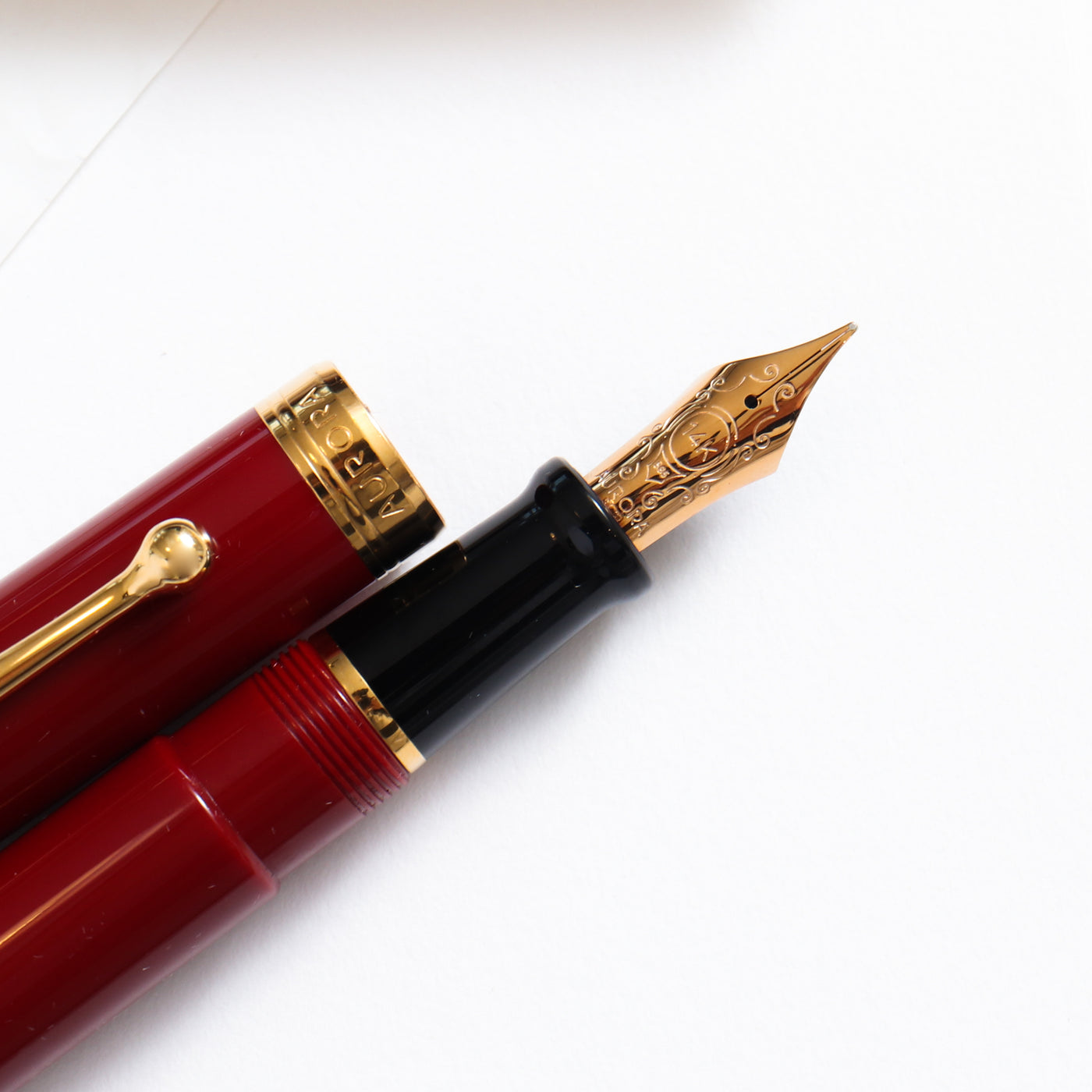 Aurora Talentum Burgundy & Gold Fountain Pen