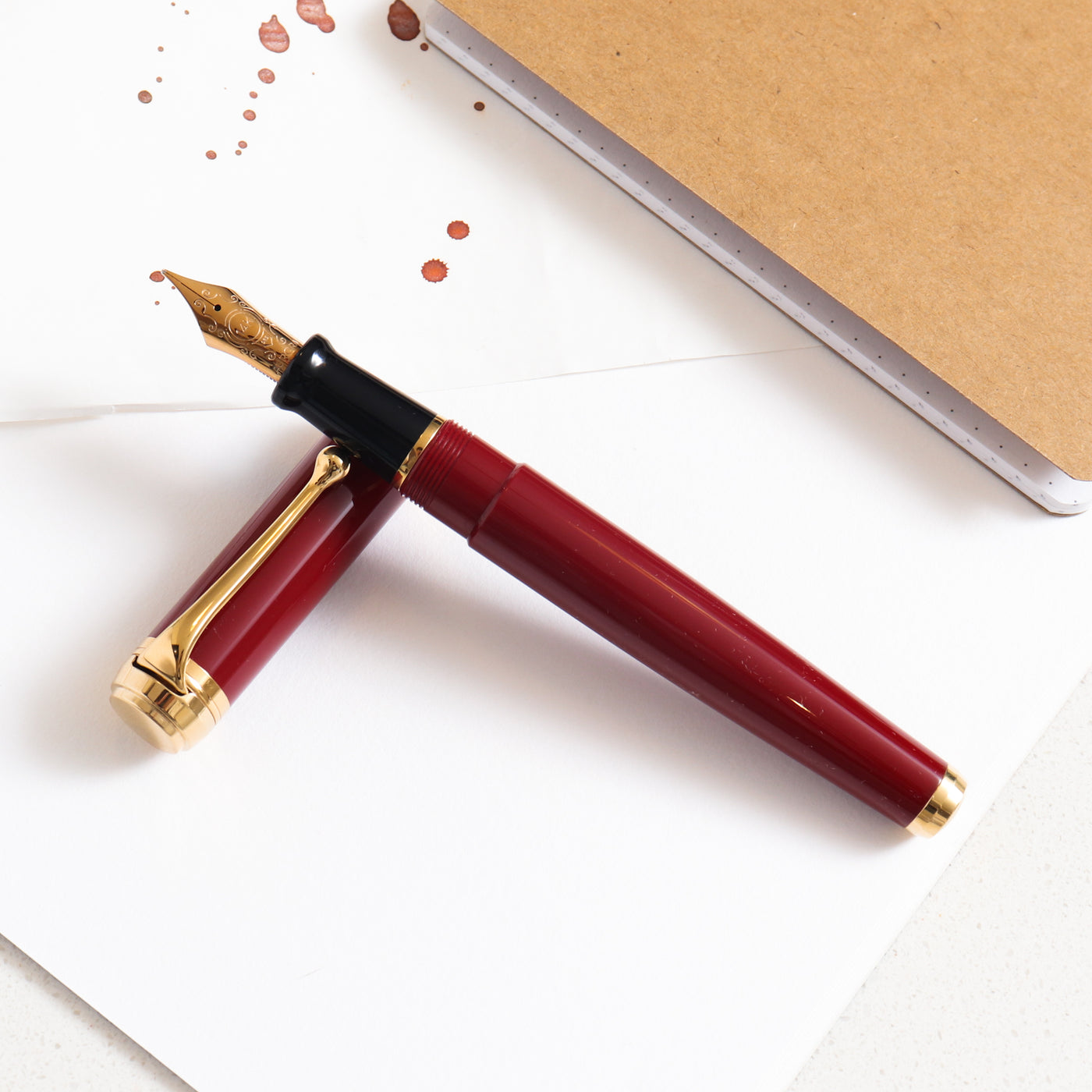 Aurora Talentum Burgundy & Gold Fountain Pen