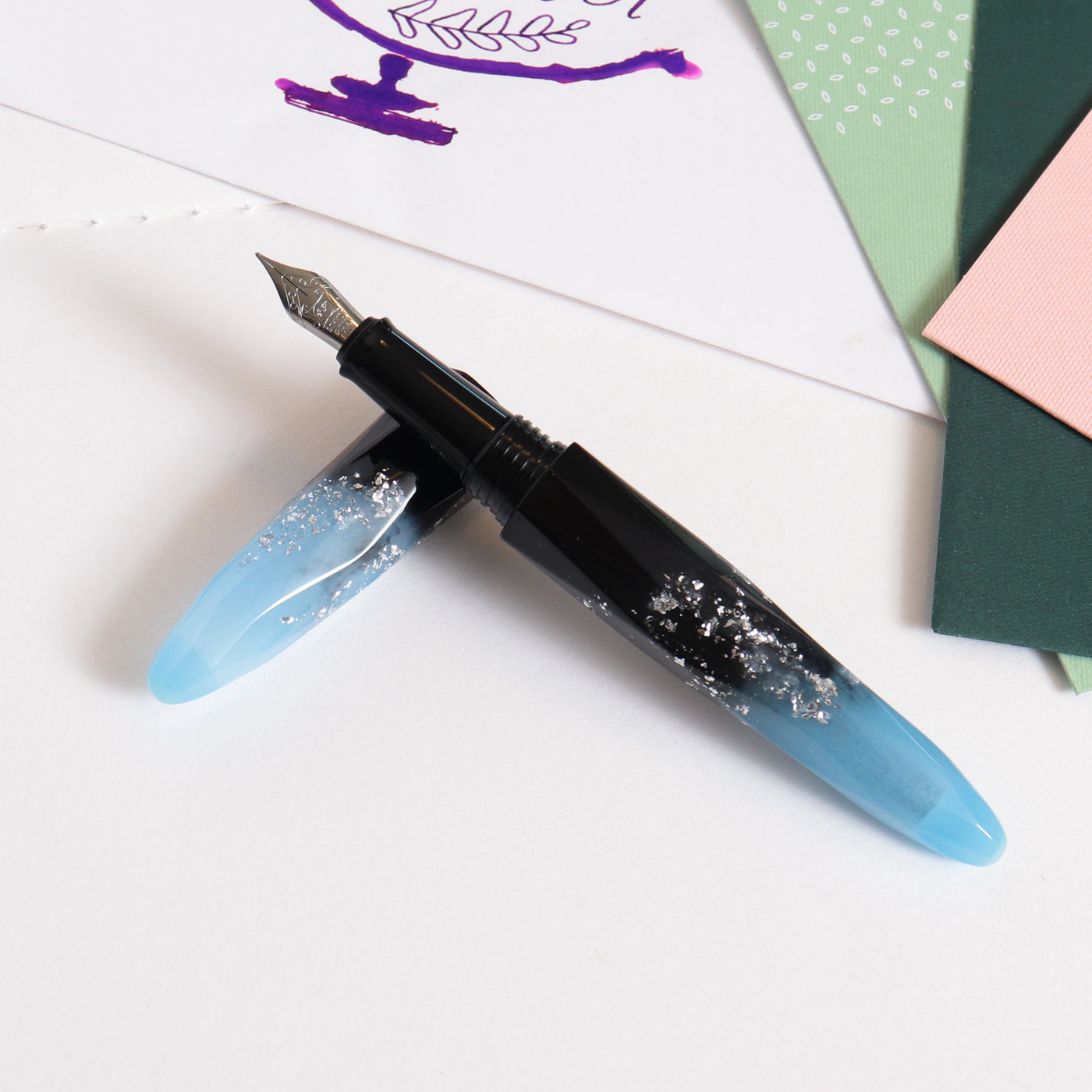 Briolette Luminous Blue Fountain Pen