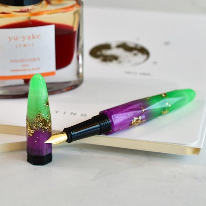 Benu Briolette Fountain Pen - Luminous Neon - Fine