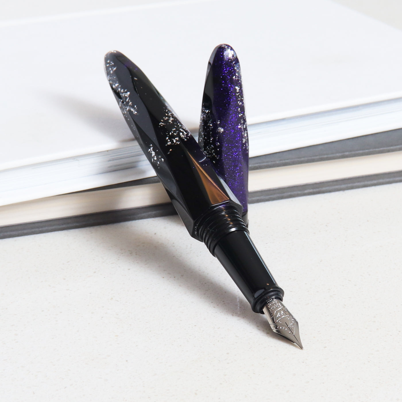 BENU Briolette Milky Way Fountain Pen Uncapped