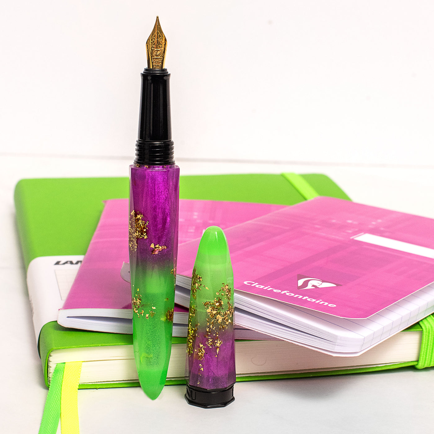 Benu Briolette Fountain Pen - Luminous Neon - Fine