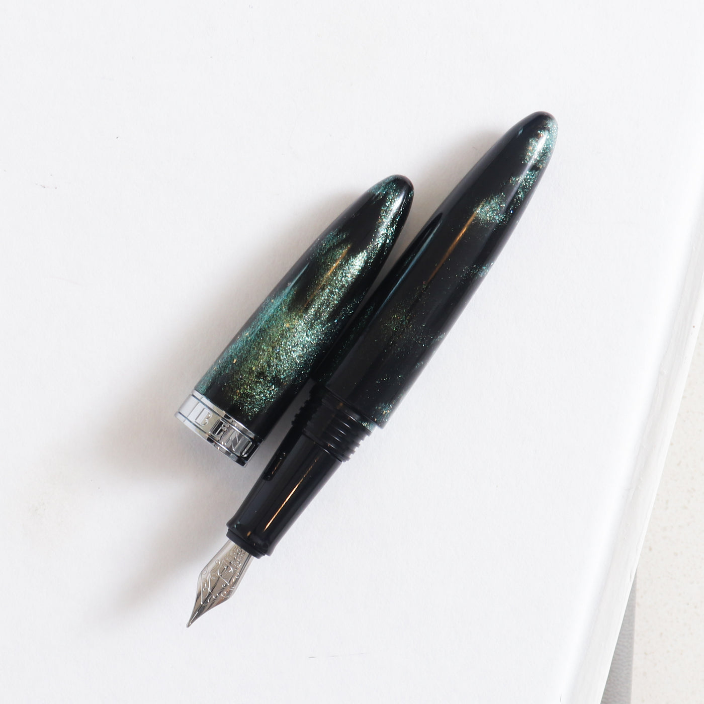 Minima Mystical Green Silver Fountain Pen