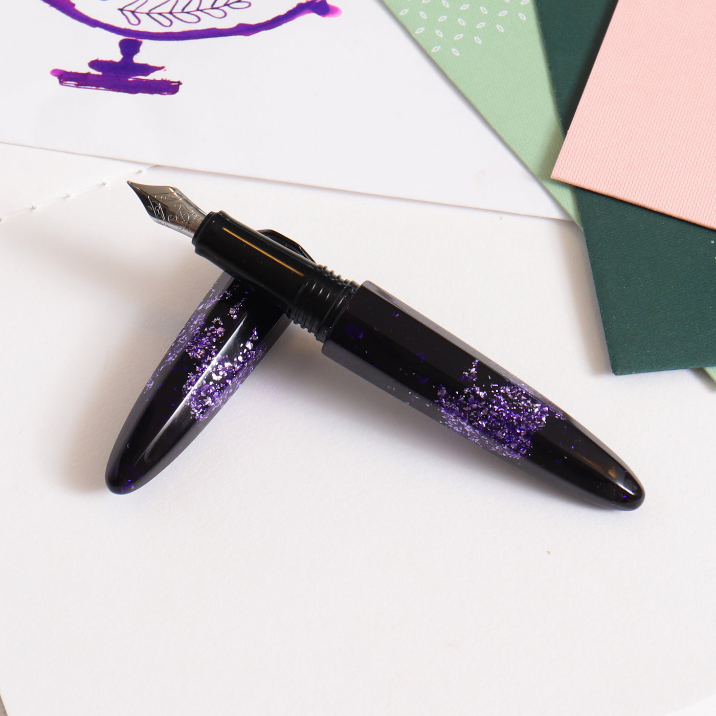 Minima Purple Flame Fountain Pen