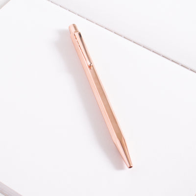 Caran D'Ache Ecridor Chevron Rose Gold Ballpoint Pen