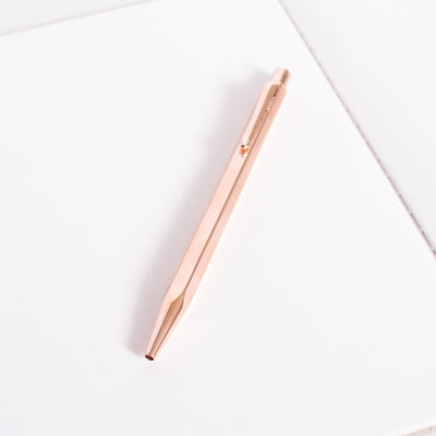 Caran D'Ache Ecridor Chevron Rose Gold Ballpoint Pen