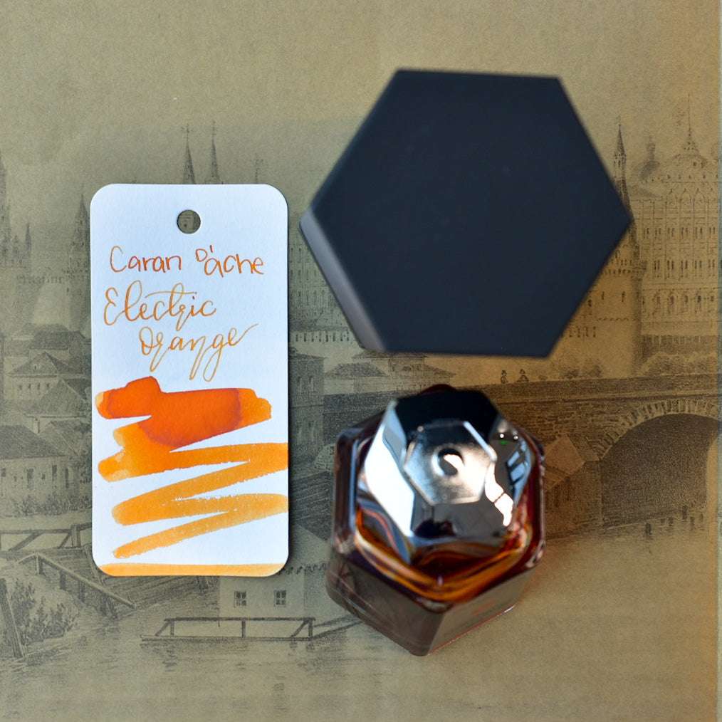 Caran D'Ache Electric Orange Ink Bottle