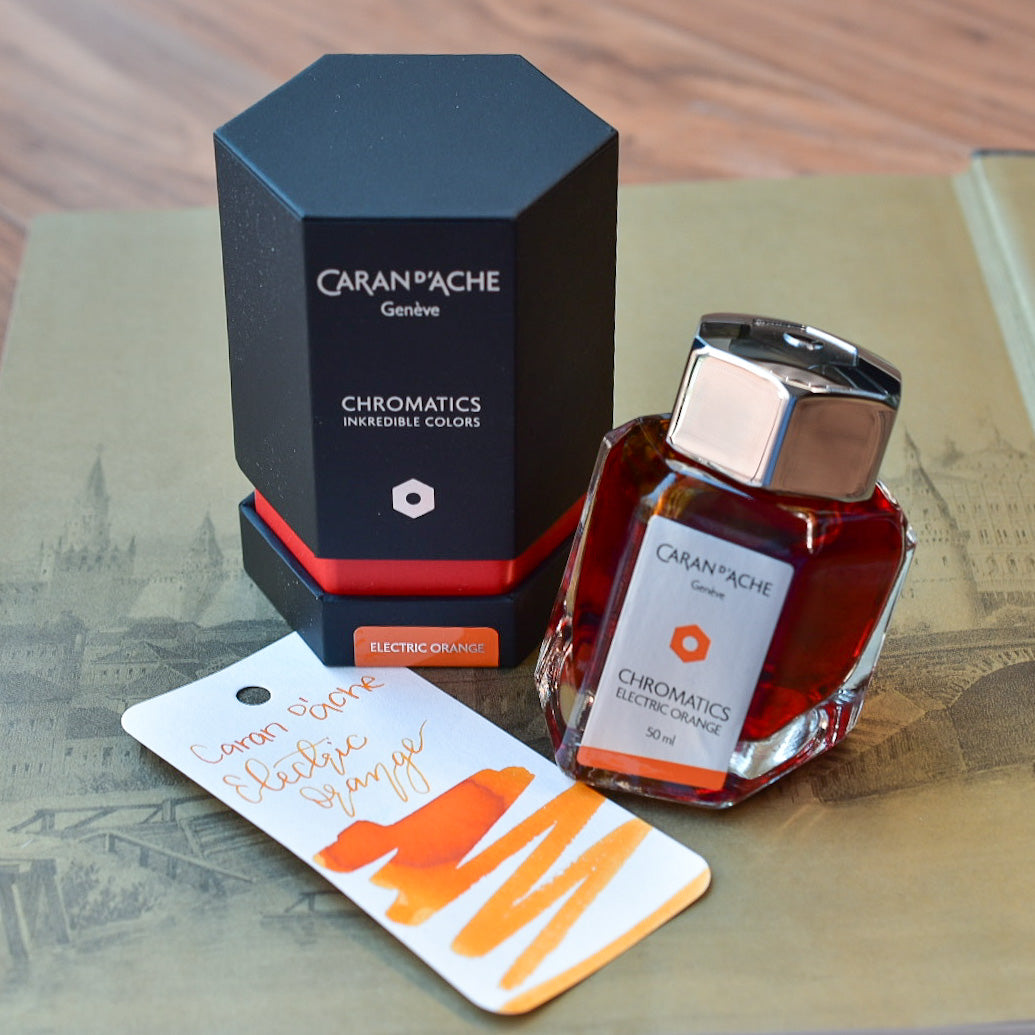 Caran D'Ache Electric Orange Ink Bottle