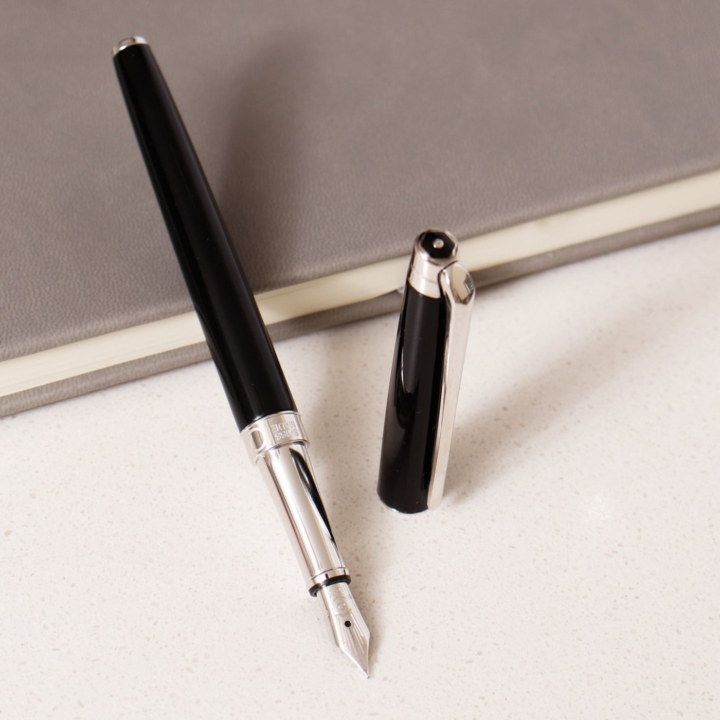 Caran D'Ache Leman Slim Black Ebony Fountain Pen