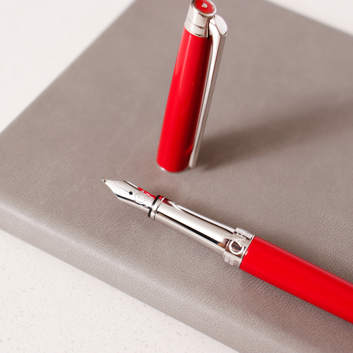 Caran D'Ache Leman Slim Scarlet Red Fountain Pen