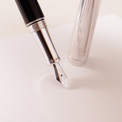 Caran D'Ache Leman V2 Bicolor Black & Silver Fountain Pen