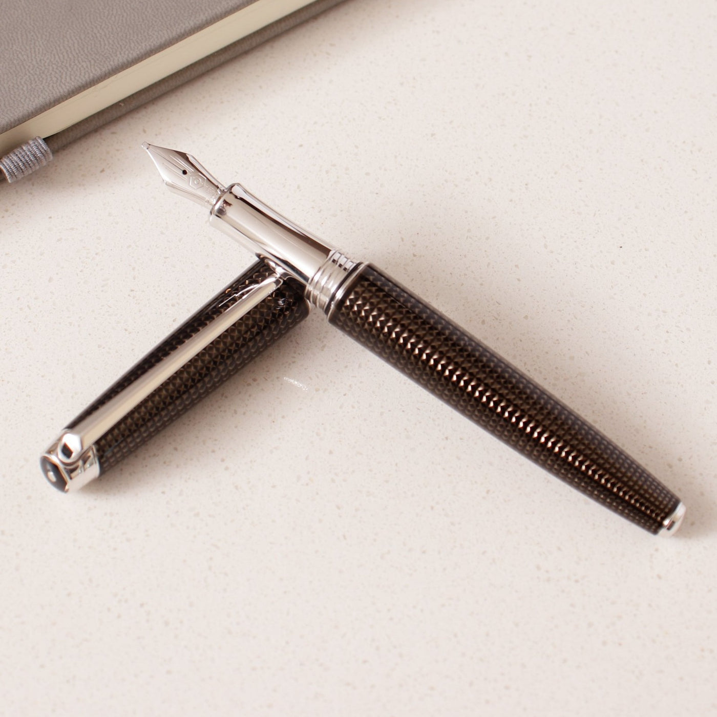 Caran D'Ache Leman V2 De Nuit Silver Fountain Pen