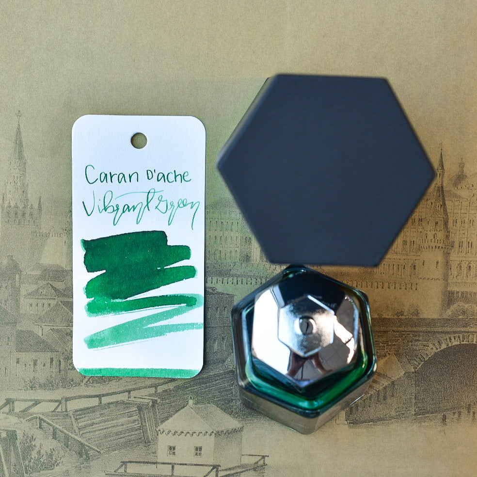 Caran D'Ache Vibrant Green Ink Bottle