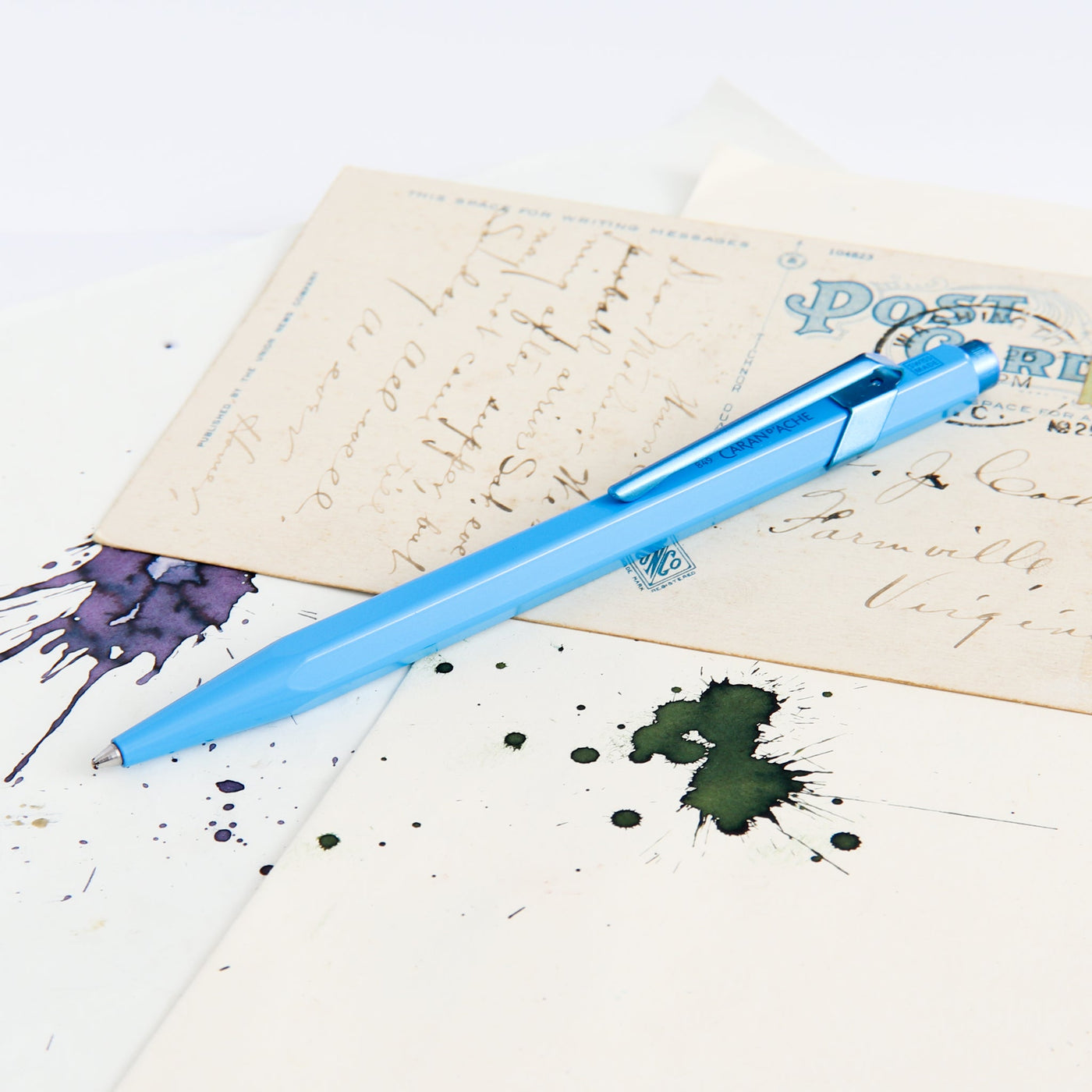 Caran d'Ache 849 Azure Blue Ballpoint Pen