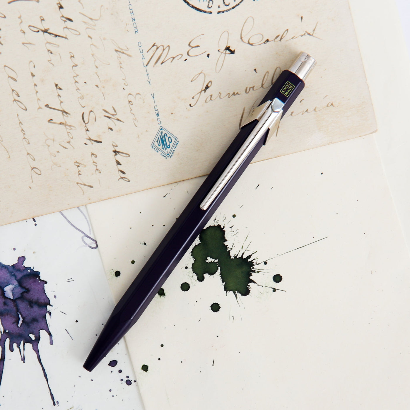 Caran d'Ache 849 Dark Purple Aluminum Ballpoint Pen