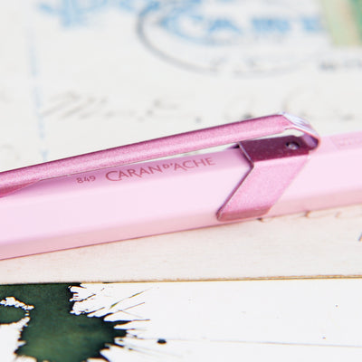 Caran d'Ache 849 Rose Quartz Ballpoint Pen Details