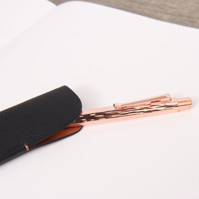 Caran d'Ache Ecridor Venetian Rose Gold Ballpoint Pen Inside Sleeve