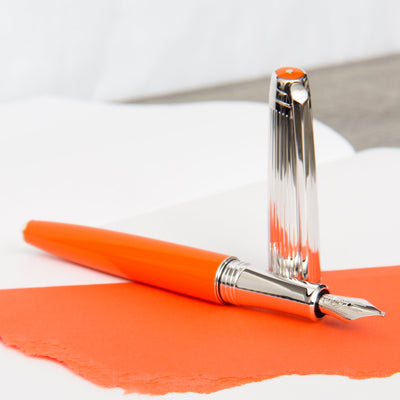 Caran d'Ache Leman Bicolor Saffron Fountain Pen With Swiss Made Engraving