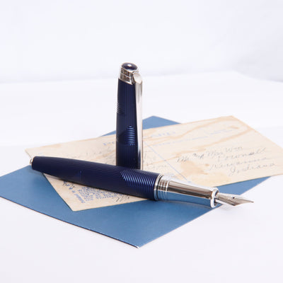 Caran d'Ache Leman Bleu Marin Fountain Pen Uncapped