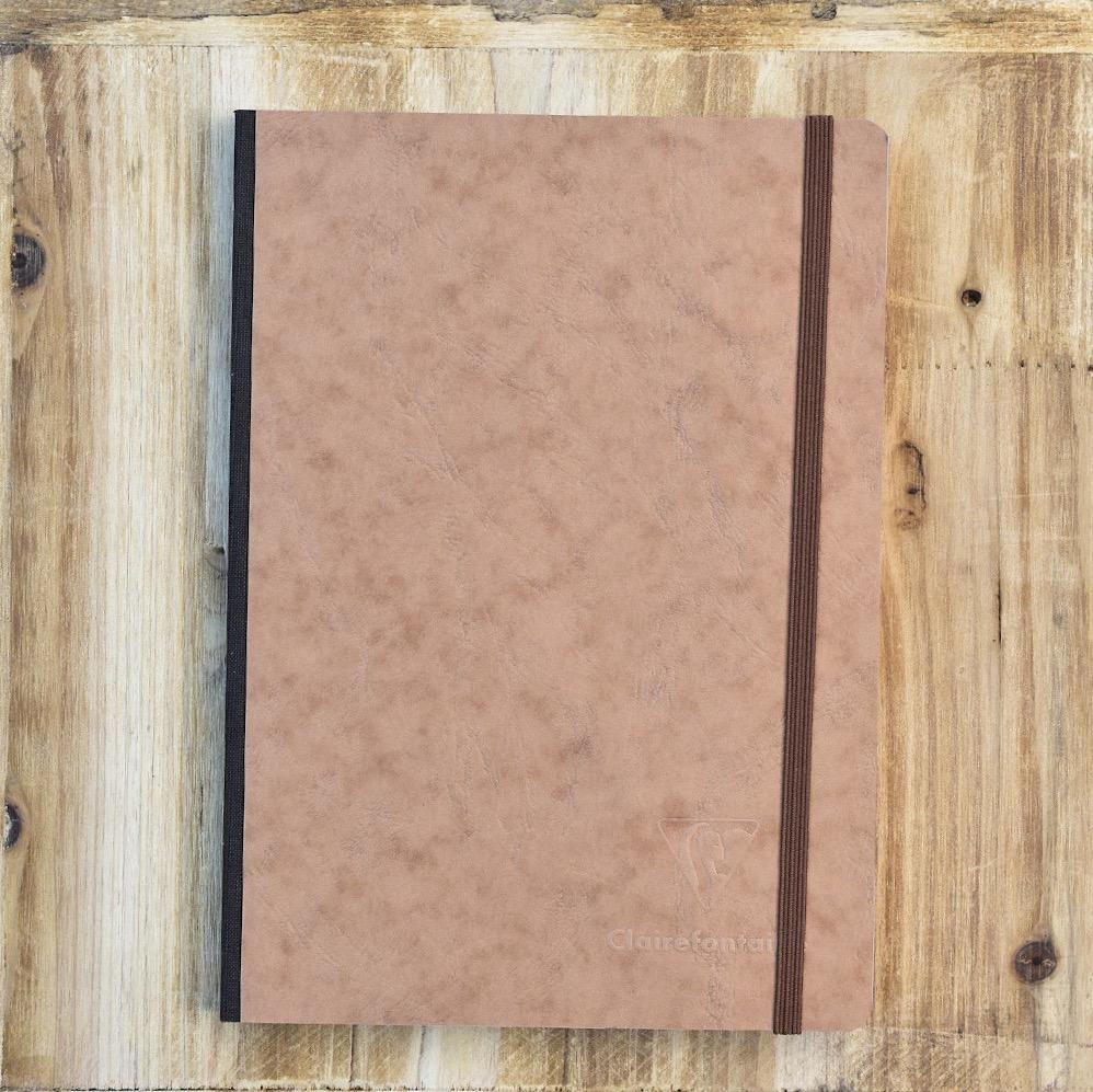 Clairefontaine Basic Elastic A5 Tan Lined Notebook