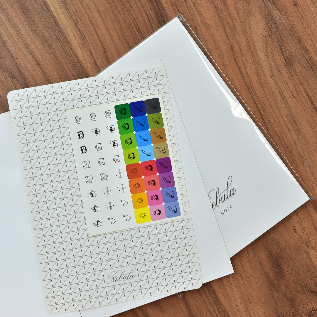 Colorverse Nebula A5 Blank White Notebook