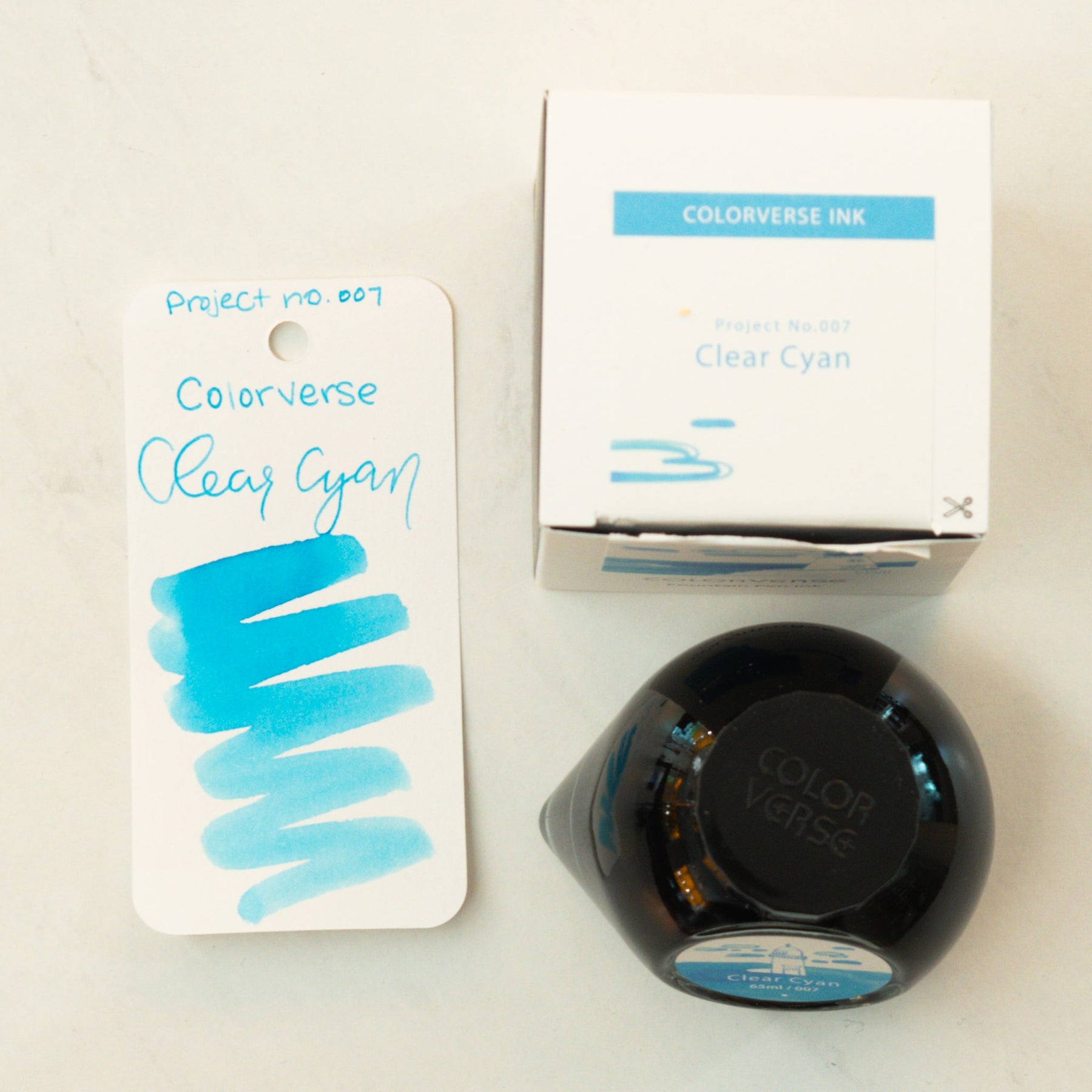 Colorverse Project No 007 Clear Cyan Ink Bottle – Truphae