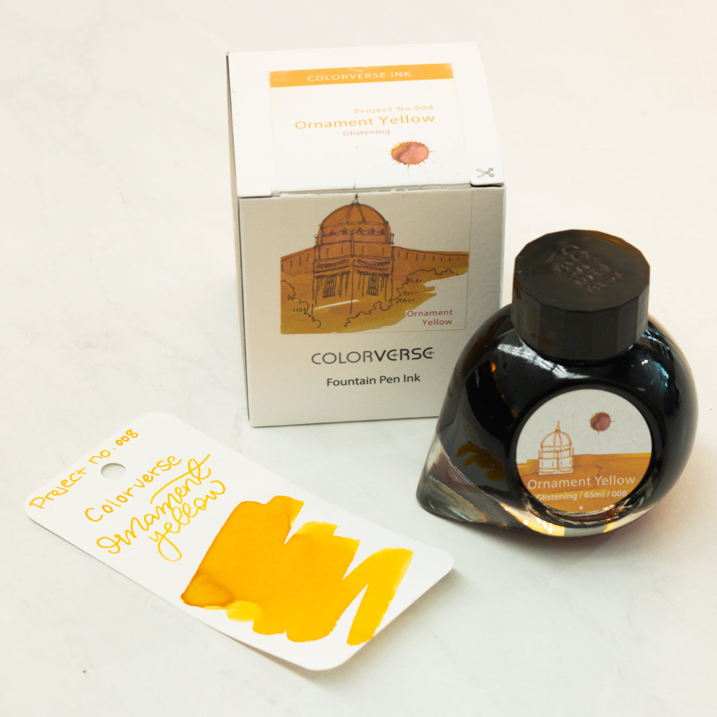 Colorverse Project No 008 Ornament Yellow Glistening Ink