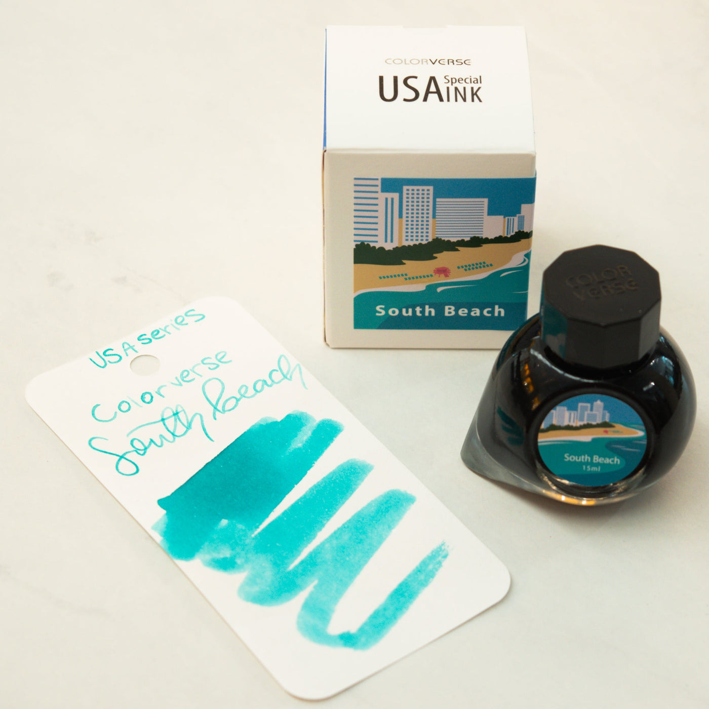 Colorverse USA Special Series Florida South Beach Turquoise Blue Ink