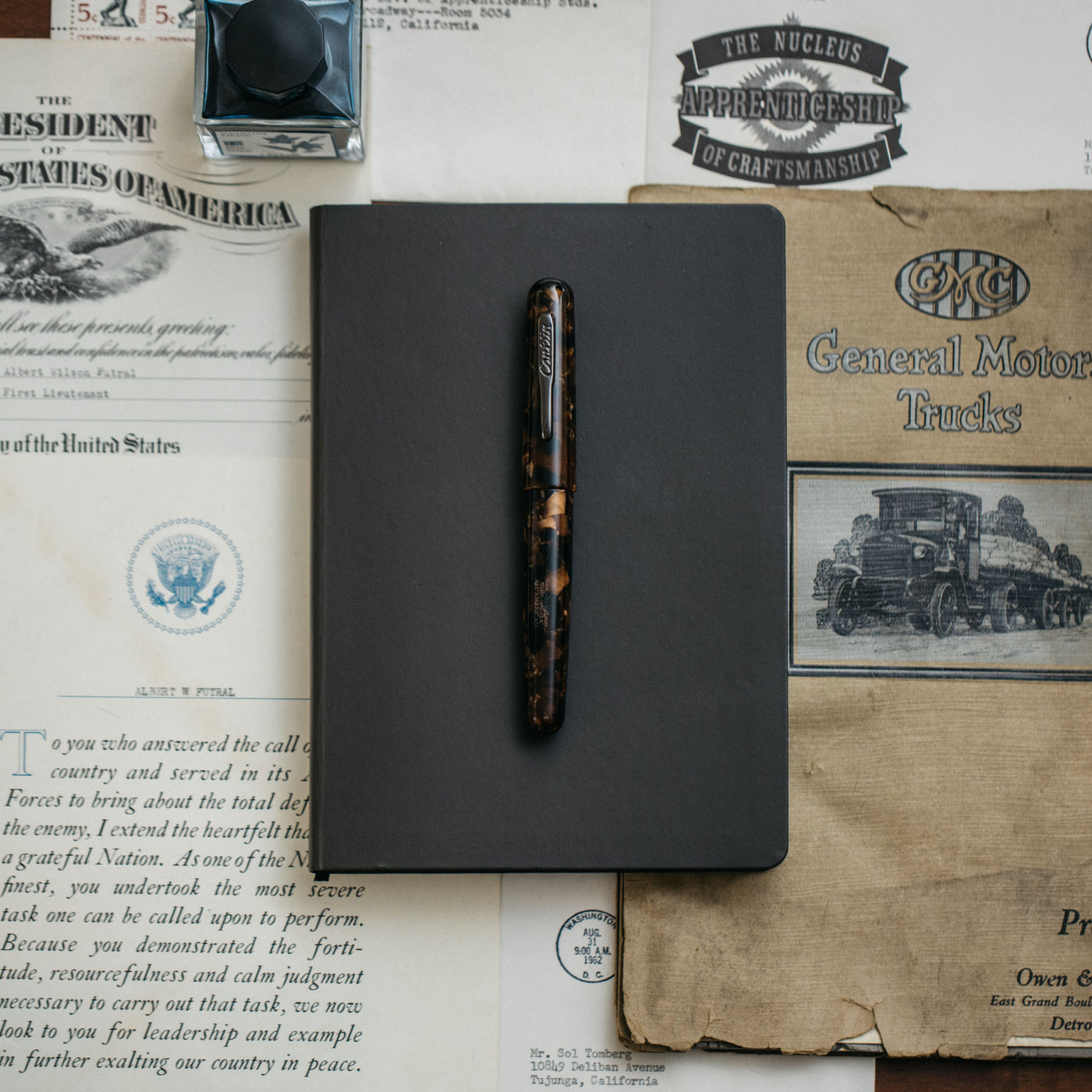 Conklin All American Fountain Pen - Brownstone