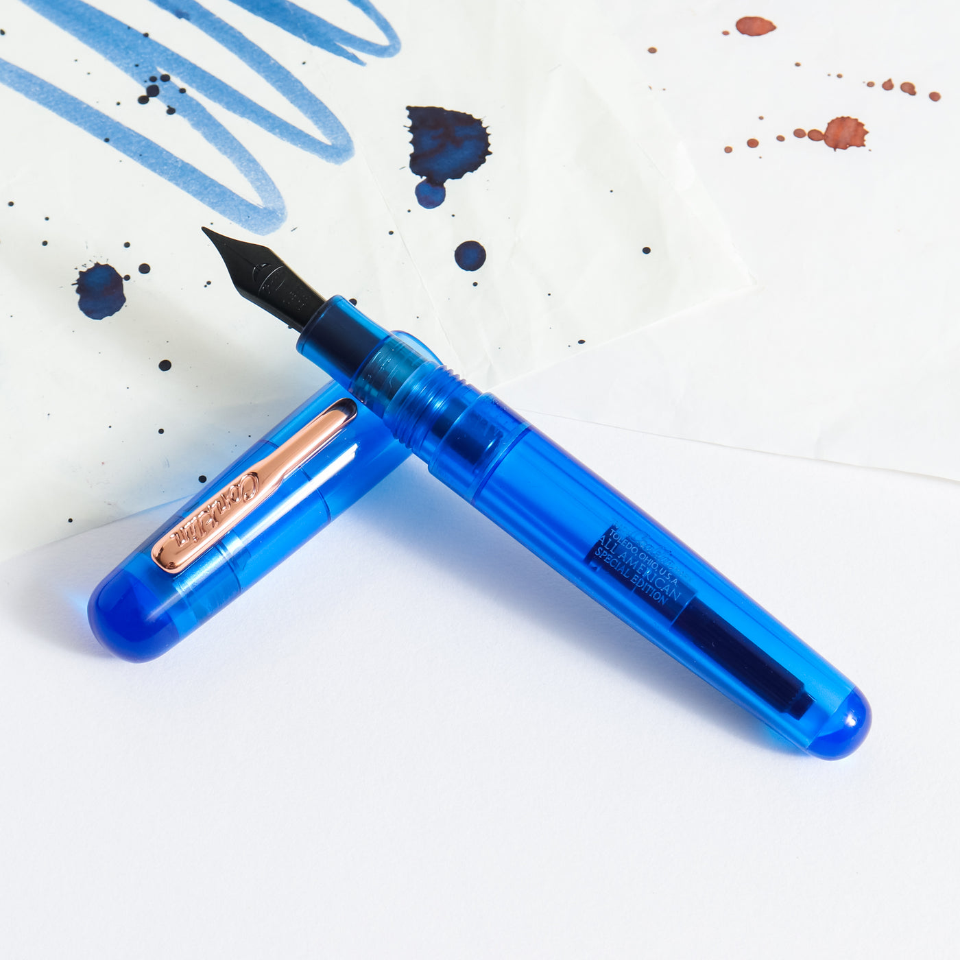 Conklin All American Demo Blue Fountain Pen