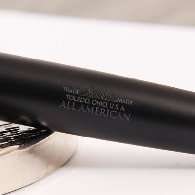Conklin All American Matte Black & Gunmetal Fountain Pen Engraving