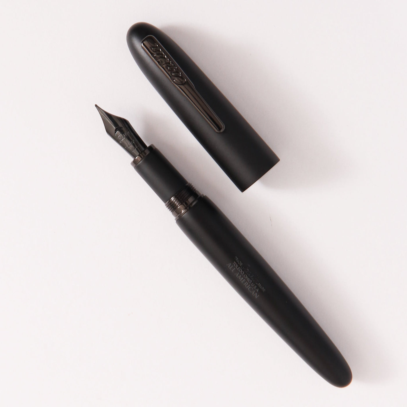 Conklin All American Matte Black & Gunmetal Fountain Pen Matte Black