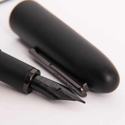 Conklin All American Matte Black & Gunmetal Fountain Pen Nib Details