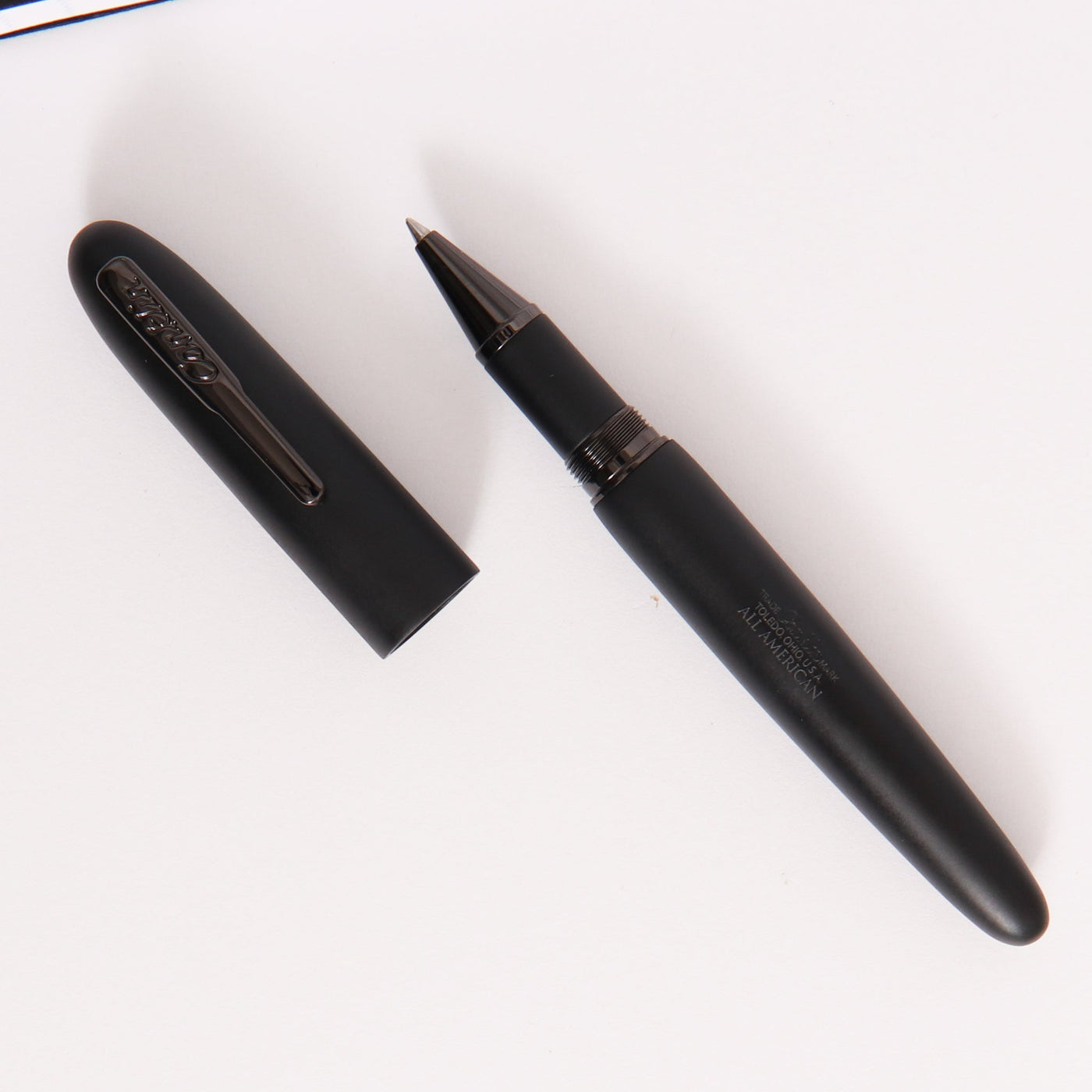 Conklin All American Matte Black & Gunmetal Rollerball Pen All Black