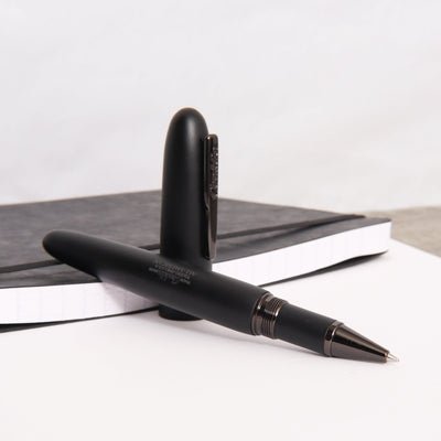 Conklin All American Matte Black & Gunmetal Rollerball Pen Uncapped