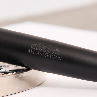 Conklin All American Matte Black & Rose Gold Fountain Pen Engraving