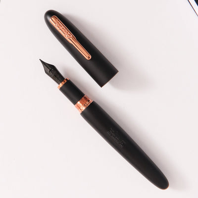 Conklin All American Matte Black & Rose Gold Fountain Pen Matte Black